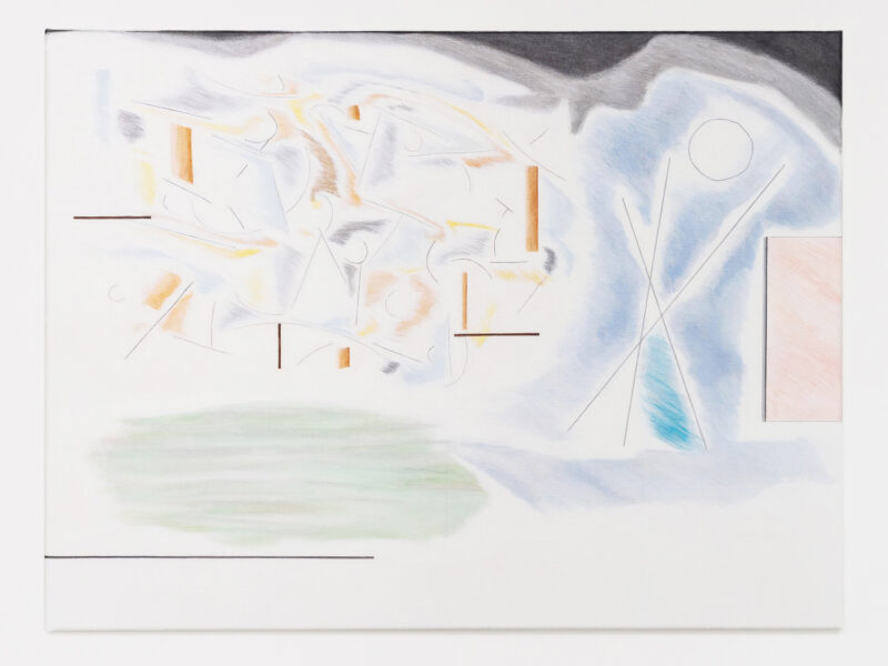 Martin George 'Lake and the big storm' 2022 acrylic on linen canvas 75 x 100 cm $2,500