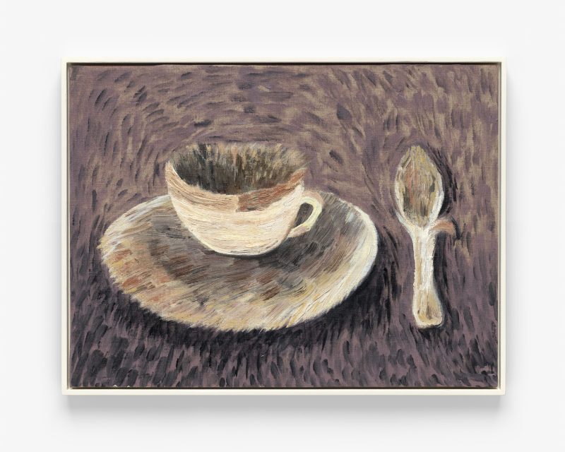 Tai Snaith 'Le Déjeuner en fourrure' 2025 oil on linen board, framed 30.5 x 40.5 cm $1,900