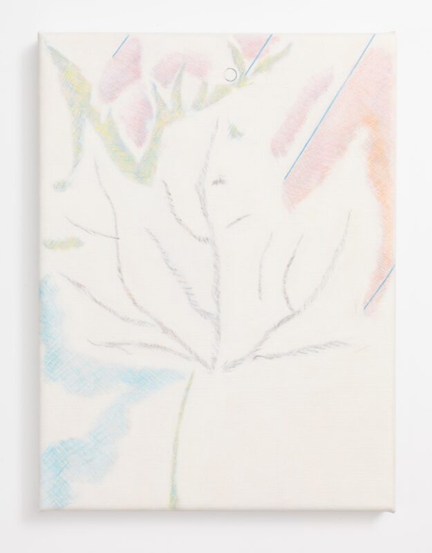 Martin George 'Leaf (golden reflection)' 2023 acrylic on linen canvas 40 x 30 cm SOLD