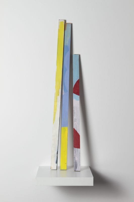 Antonia Sellbach 'Stick work #8' 2020 acrylic and gesso on timber 72 x 162 X 2 cm