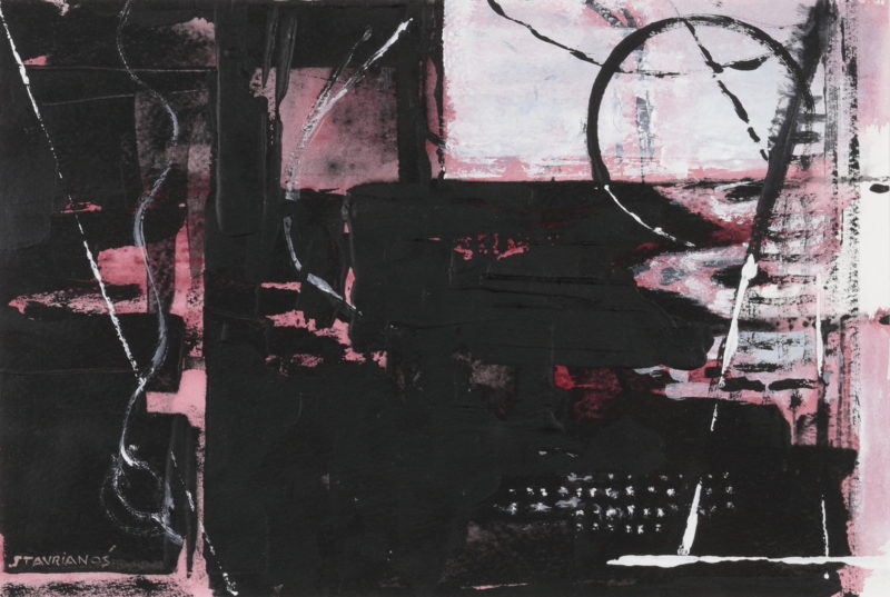 Wendy Stavrianos 'Room in the landscape 1' 2013 acrylic on paper 19 x 28 cm