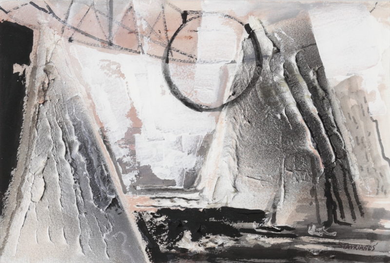 Wendy Stavrianos 'Room in the landscape 3 - Mungo' 2014 acrylic on paper 19 x 28 cm 