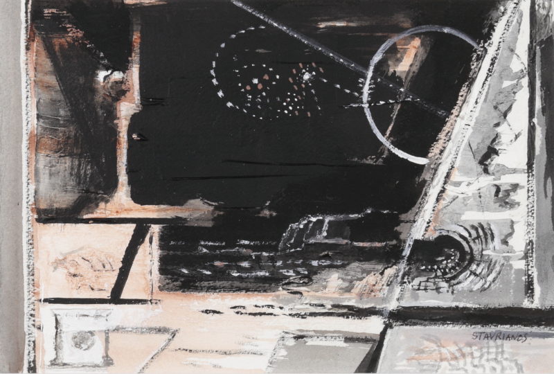 Wendy Stavrianos 'Room in the landscape 2' 2014 acrylic on paper 19 x 28 cm 