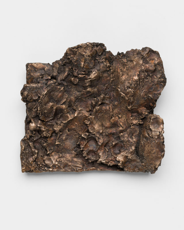 Eleanor Louise Butt 'A state of becoming (layered bronze abstraction)' 2022 bronze 20 x 22 x 5 cm SOLD