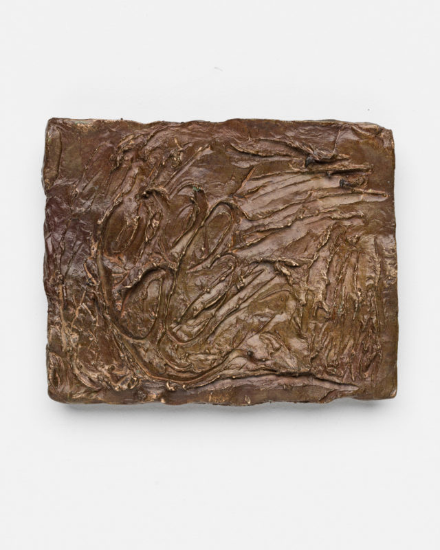 Eleanor Louise Butt 'Gestures in bronze' 2022 bronze 10 x 12 x .8 cm SOLD