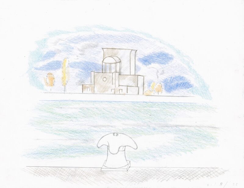 Martin George 'Maastunnel' 2022 pencil on paper 25 x 32.5 cm $400