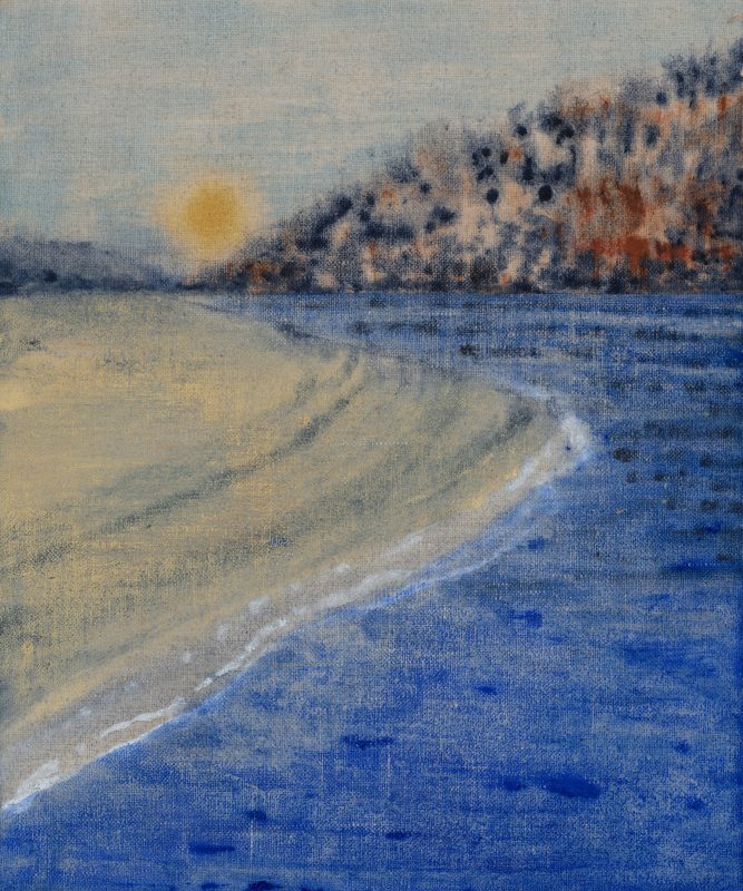 Betra Fraval 'Misty morning (Shoalhaven)' 2025 oil on linen 30 x 25 cm $1,700