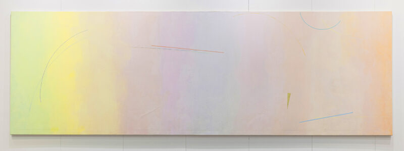 Virginia Cuppaidge 'Cytheria' 1977/8 acrylic on canvas 196 x 606 cm