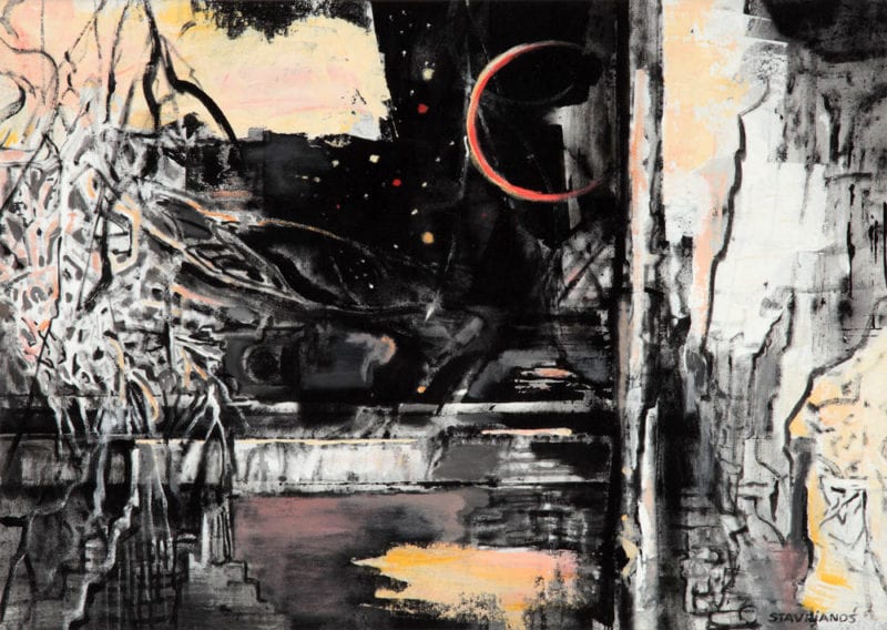 Wendy Stavrianos 'Presence' 2019 acrylic on canvas 54 x 76 cm $4,500