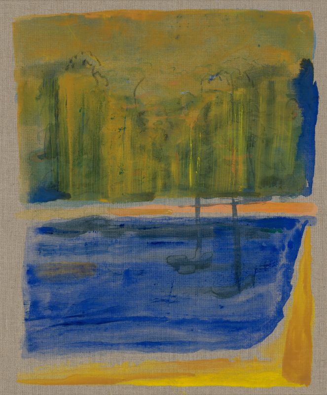 Betra Fraval 'Riverside' 2025 synthetic polymer on linen 60 x 50 cm $2,900