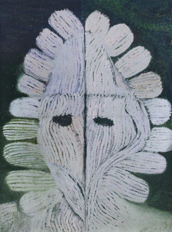 Rhys Lee 'The mask of the female crane fly' 2015 acrylic on paper 152 x 114 cm