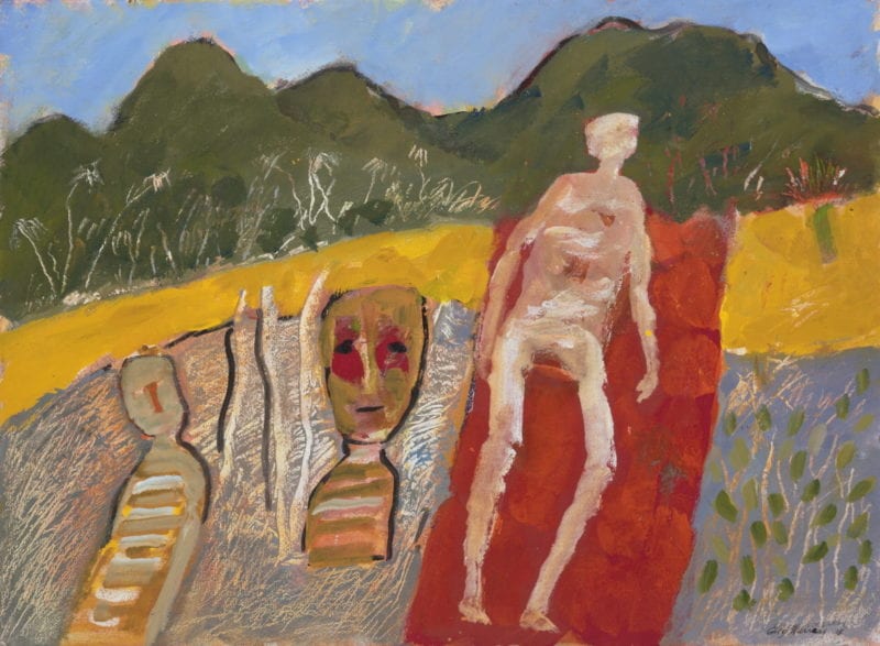 Guy Warren 'Return to New Guinea 1' 2015 acrylic on paper 57 x 78.5 cm