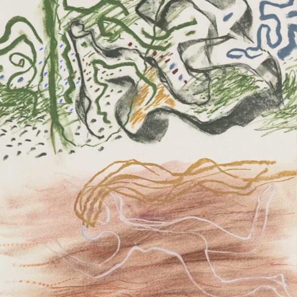 Guy Warren 'Swimmer with yellow hair' 1975 pastel on paper 55 x 41.5 cm $4,900