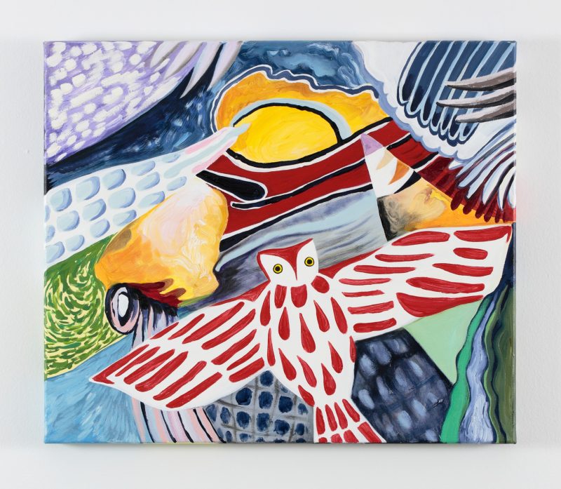 Tai Snaith 'The kite museum' 2024 oil on canvas 66 x 5622 cm
Kez Hughes 'Oracle' 2024 oil on board 25 x 19 cm $3,900
