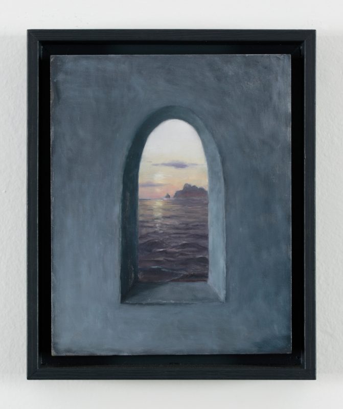 Kez Hughes 'Beauty from other places' 2025 oil on board 25 x 20 cm $1,900