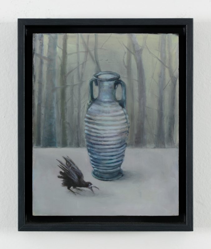 Kez Hughes 'Poem' 2025 oil on board 25 x 20 cm $1,900