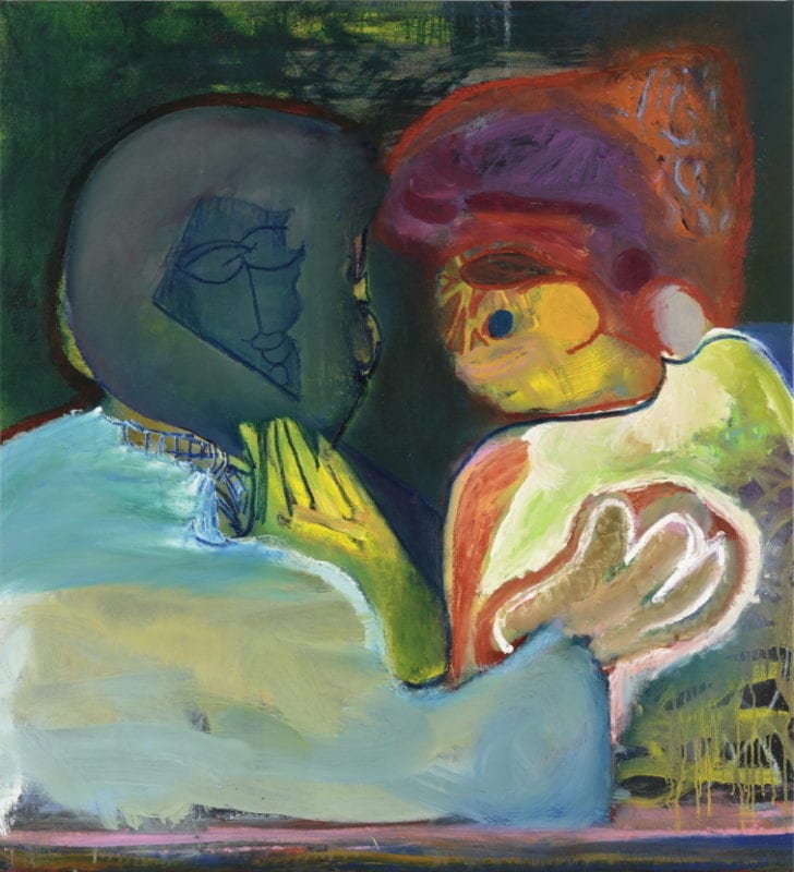 Rhys Lee 'The Divan (after Pablo Picasso 1899)' 2019 oil on canvas 108 x 98 cm