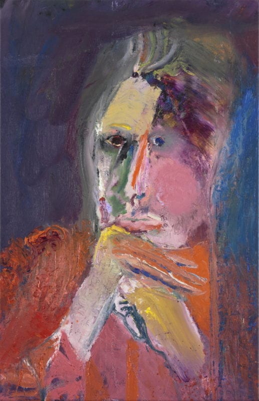 Rhys Lee 'Contemplating Sleep #2' 2019 oil on canvas 77 x 50 cm