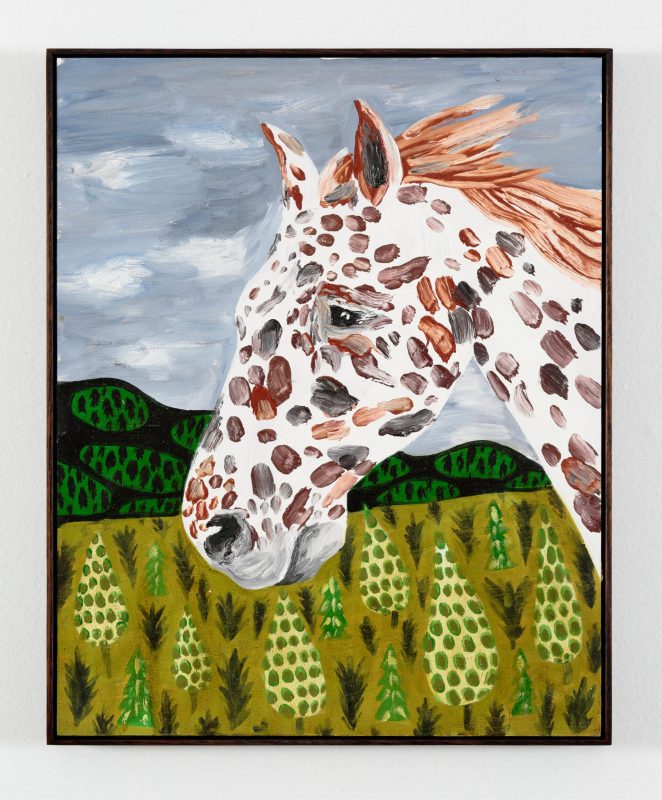 Tai Snaith 'Paint pony' 2025 oil on board, framed 50.5 x 40.5 cm $2,500