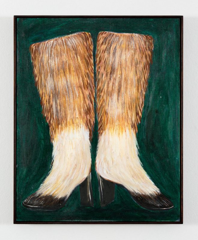 Tai Snaith 'Fawning' 2025 oil on board, framed 50.5 x 40.5 cm $2,500