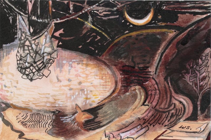 Wendy Stavrianos 'Study 4' 2019 acrylic on paper 9.5 x 14 cm SOLD