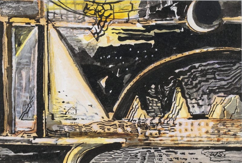 Wendy Stavrianos 'Study 3' 2019 acrylic on paper 9.5 x 14 cm SOLD