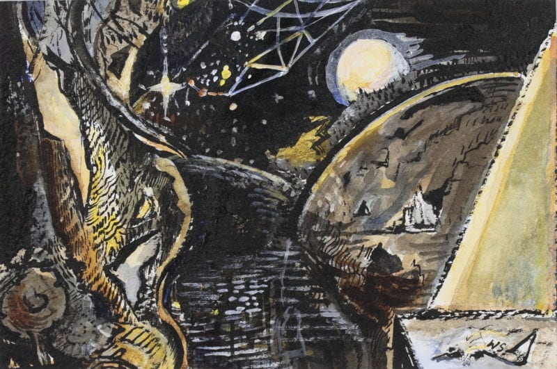 Wendy Stavrianos 'Study 1' 2019 acrylic on paper 9.5 x 14 cm SOLD