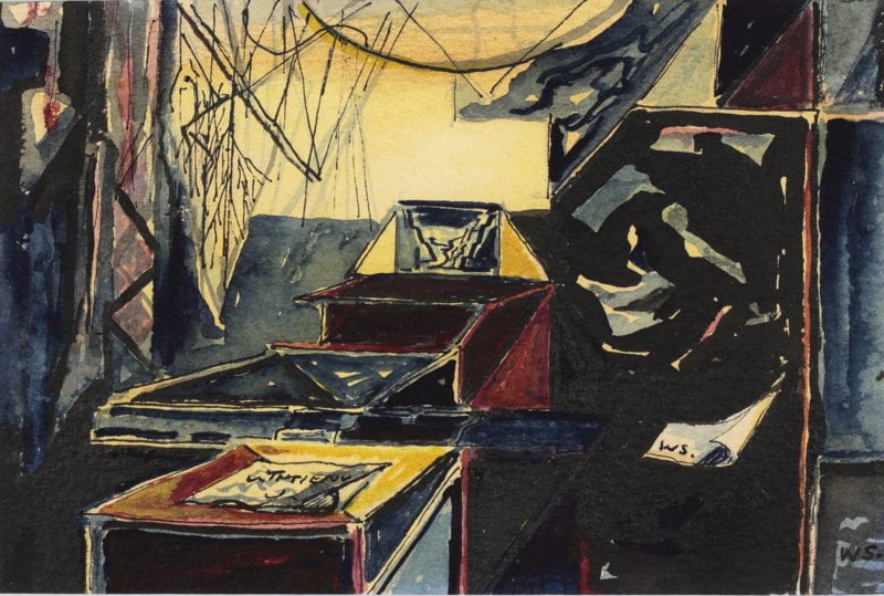 Wendy Stavrianos 'Study 5' 2019 acrylic on paper 9.5 x 14 cm SOLD