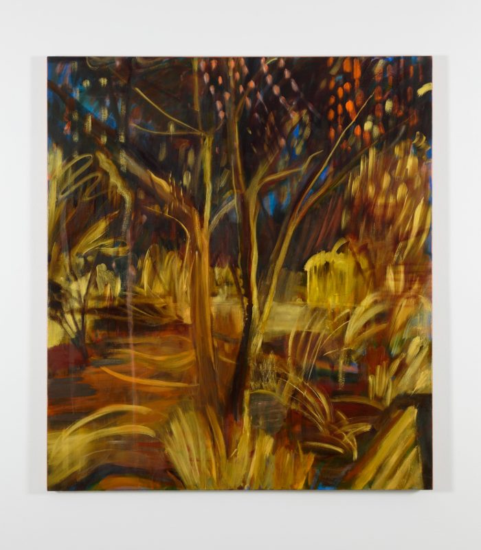 Elyss McCleary 'Winter tree under the streetlight, a busy street' 2024 oil on linen 138 x 122 cm $6,500