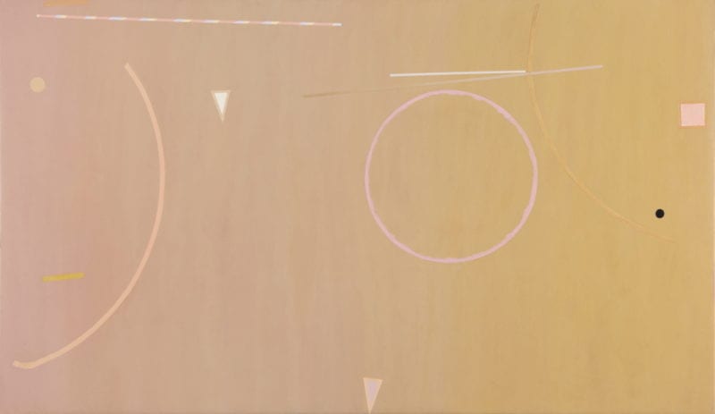 Virginia Cuppaidge 'Black, White and Beige' 1980 Acrylic on canvas 105 x 181 cm