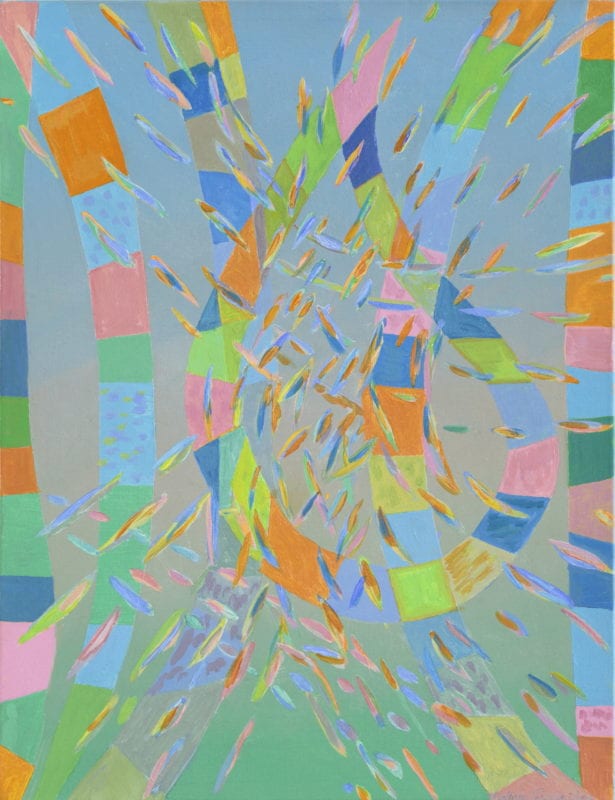 Virginia Cuppaidge 'Paisley Moonlight' 2019 acrylic on canvas 43 x 33.5 cm $3,900