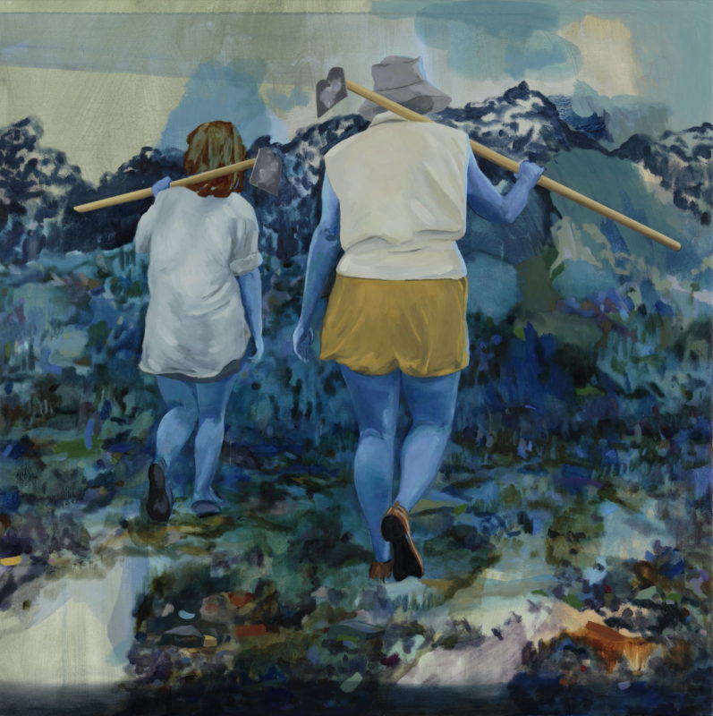 Kylie Banyard 'The pilgrimage 2' 2020 oil and acrylic on canvas 92 x 92 cm $3,200