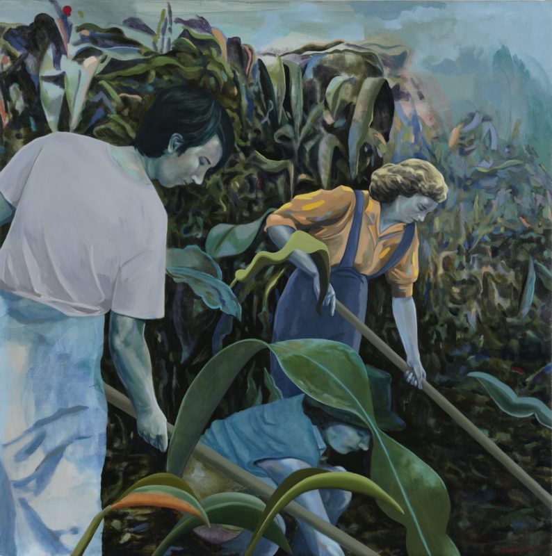 Kylie Banyard 'Holding ground 2' 2020 oil and acrylic on canvas 92 x 92 cm $3,200