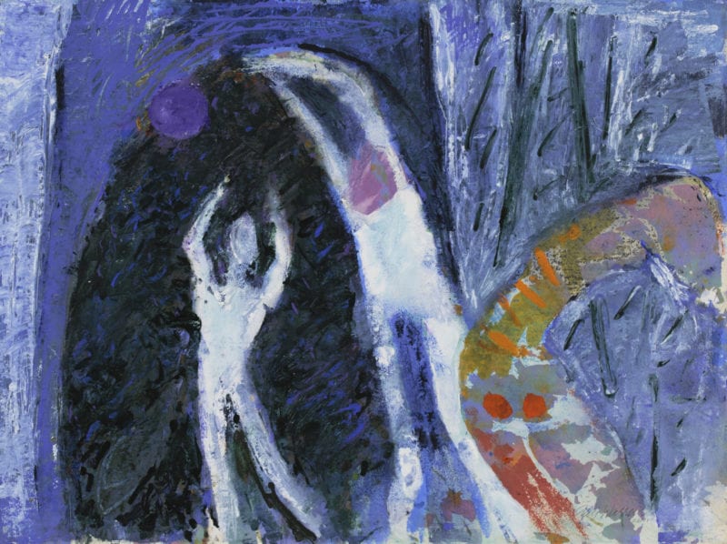 Guy Warren 'Playing Ball' 2011 Oil stick on paper 57 x 75 cm