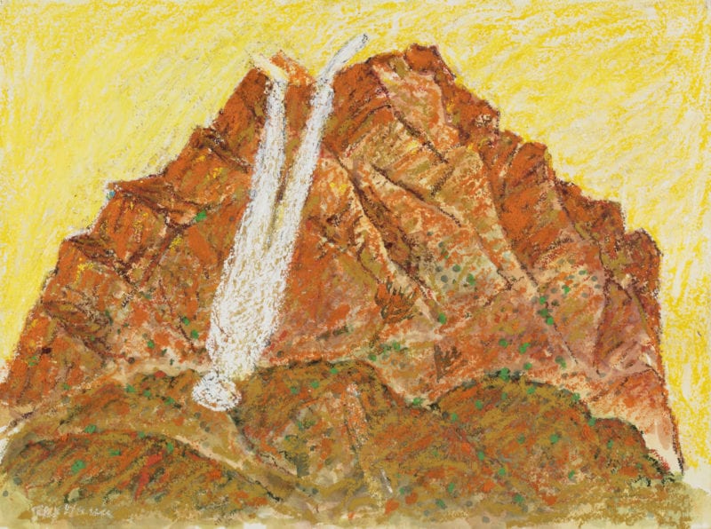 Guy Warren 'Head Over Heels for Alice ' 2013 Oil stick on paper 55 x 76 cm