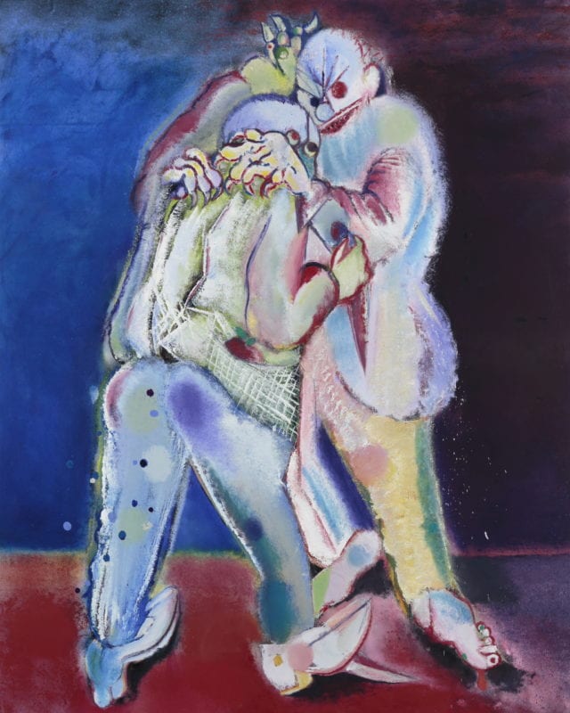 Rhys Lee 'The Fight (after James Ensor 1925)' 2020 oil on canvas 205 x 164 cm