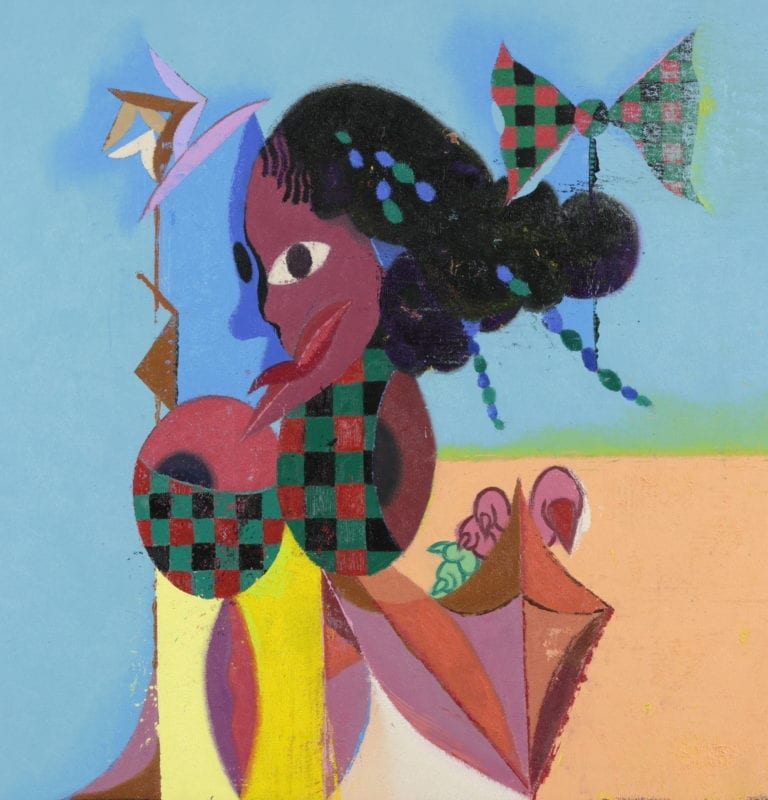 Rhys Lee 'The Cliff' 2020 oil on canvas 107 x 104 cm