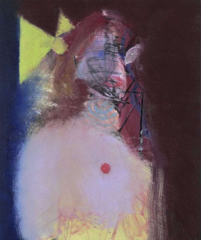 Rhys Lee 'Yellow bow' 2020 oil on canvas 102 x 84 cm