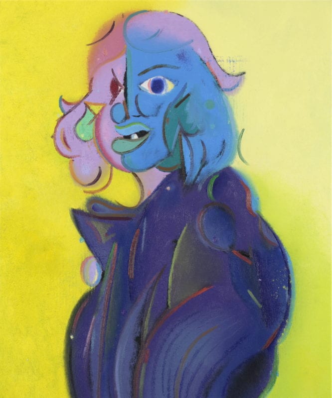 Rhys Lee 'I look good in my new jacket' 2020 oil on canvas 101 x 84 cm