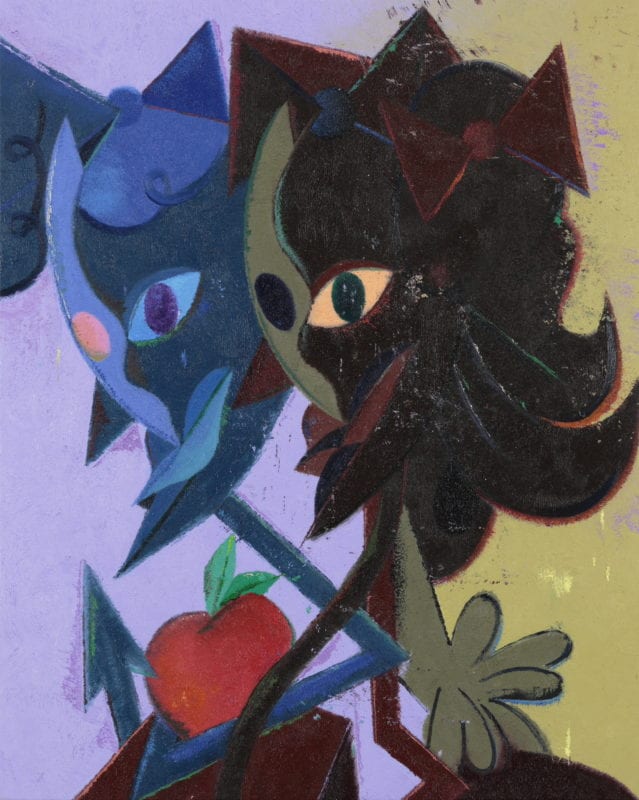 Rhys Lee 'Hmmm Tempting ' 2020 oil on canvas 102 x 85 cm