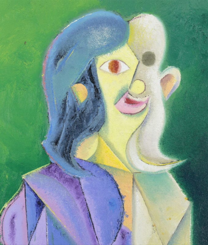 Rhys Lee 'Being Pleasant ' 2020 oil on canvas 76 x 65 cm