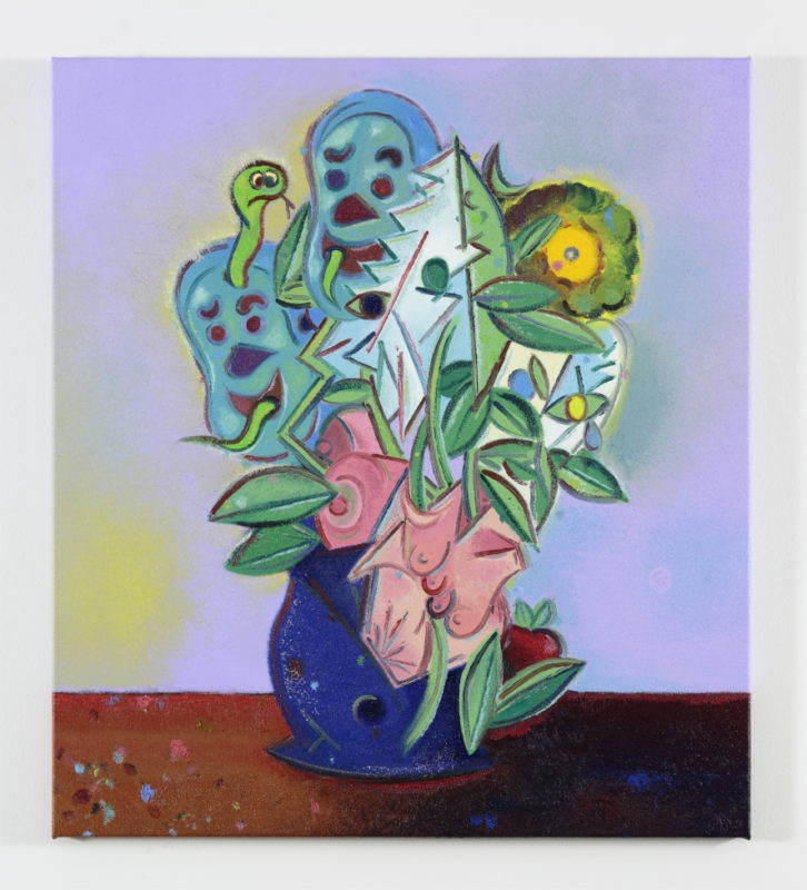Rhys Lee 'Bouquet for a friend ' 2021 oil on canvas 97 x 86.5 cm