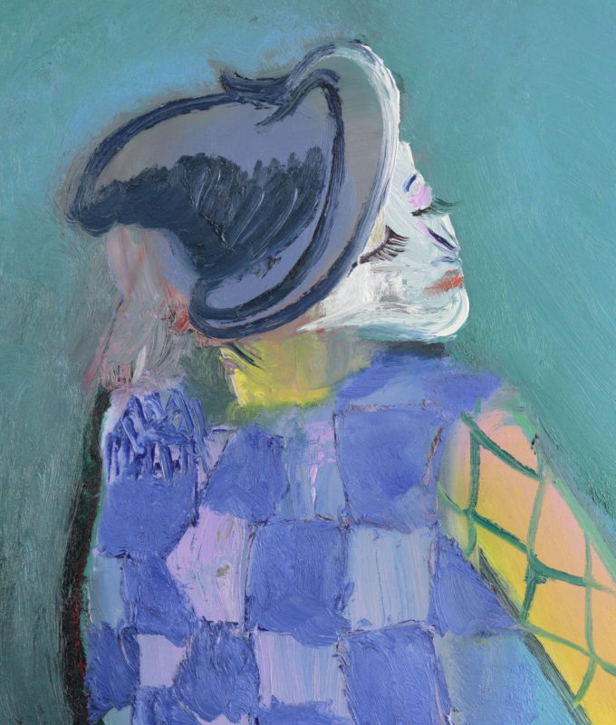 Rhys Lee 'Cinderella man' 2021 oil on canvas 66 x 56 cm