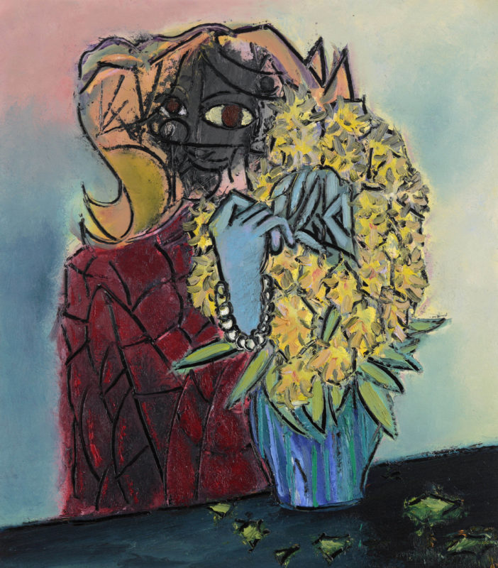 Rhys Lee 'Arrangements' 2021 oil on canvas 100 x 88 cm