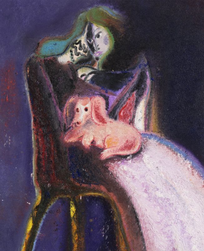 Rhys Lee 'El fuego' 2021 oil on canvas 93 x 76 cm