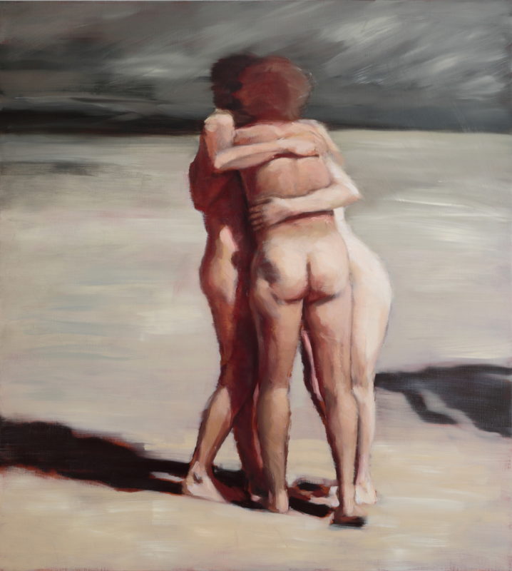 Celeste Chandler 'Is this what forever looks like? (Naked in the dark)' 2010 oil on linen 152.5 x 137.5 cm $7,500