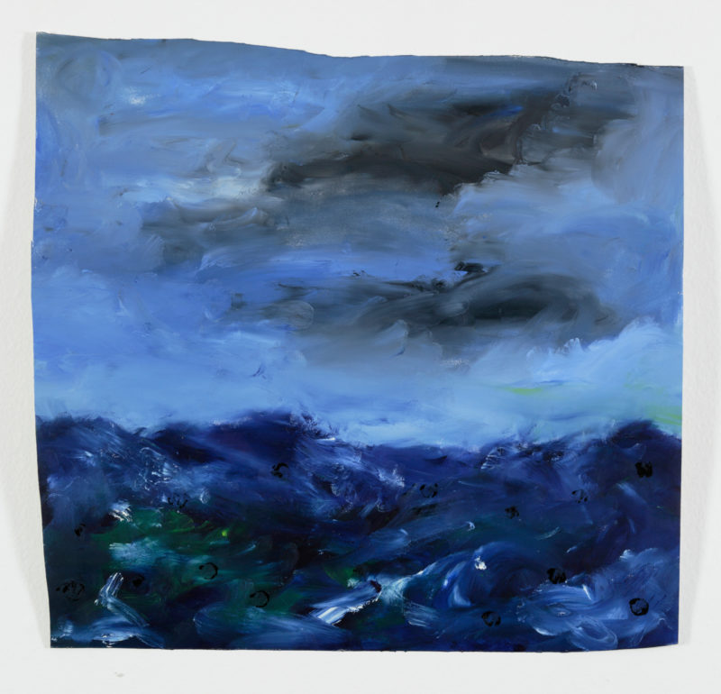 Gordon Shepherdson 'Dark ocean of dark eyes' 2010 oil and enamel on paper, unframed 43 x 44.5 cm