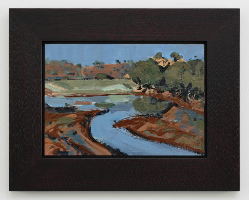 Peter Sharp 'Darling River' 1992 acrylic on board 21.5 x 31 cm