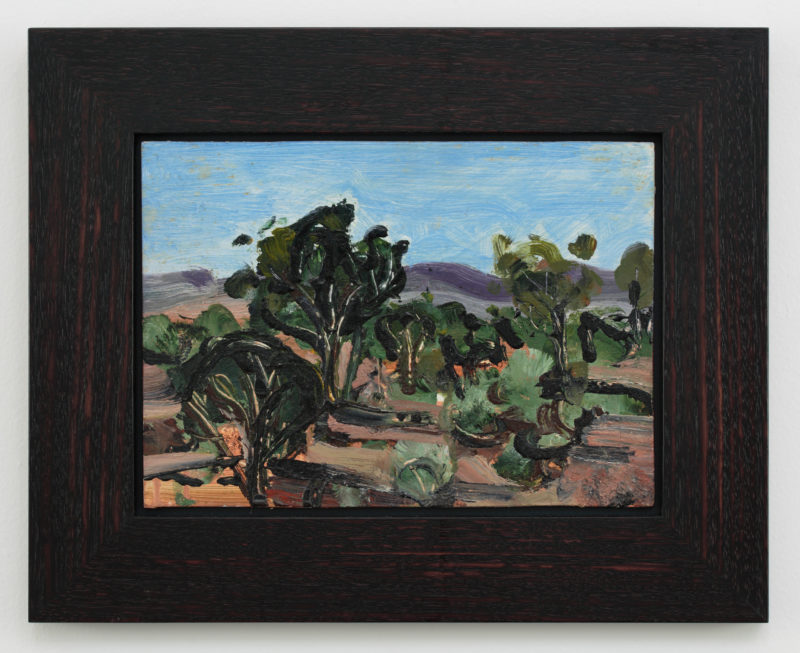 Peter Sharp 'Sandstorm, Menindee' 1992 acrylic on board 22 x 30.5 cm