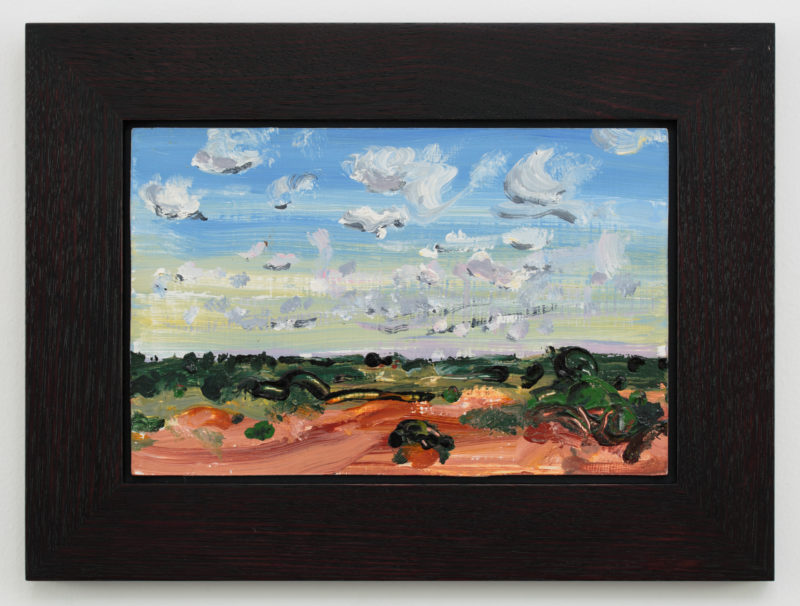 Peter Sharp 'Menindee ' 1992 acrylic on board 23 x 35.5 cm